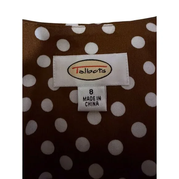 Vintage Talbots Bolero 8 Jacket Cropped Polka Dot Old Hollywood Rockabilly - Picture 6 of 7